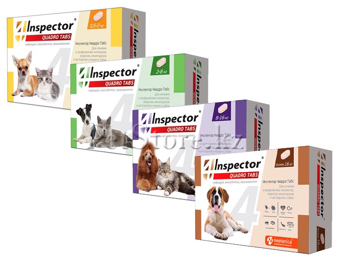 Inspector quadro tabs цены. Инспектор табс для собак. Inspector Quadro Tabs. Инспектор для кошек и собак 2-8кг. Инспектор Квадро к для кошек от глистов.